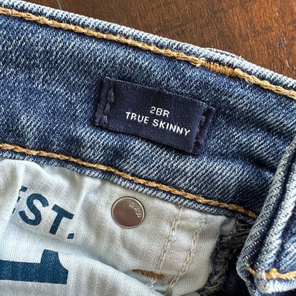 GAP Denim True Skinny Blue Jeans Size 28 Regular - Picture 5 of 10